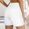 Custom Personalized Elastic High Waist Zipper Pocket Sports Shorts