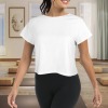 Custom Personalized Crop Split Back Sports Tops