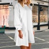 Custom Individualized Round Neck Long Sleeve Ruffle Hem Casual Dress