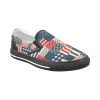 Slip-on Canvas Women's Shoes Model 019(Two Shoes With Different Printing)