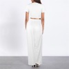 Custom Specialized Crew Neck Short Sleeve Crop Top &  Wide Leg Pants Set