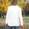 Girls' All Over Print V-Neck Sweater