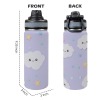 Insulated Water Bottle with Dual-use Lid (18oz)