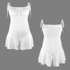 Custom Individualized Tether Shoulder Straps Wide Leg Shorts Romper