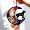 Crescent Moon Dog Pendant-83 (Made In USA)