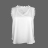 Custom Personalized Women's V-Neck Lace Trim Tank Tops