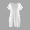 Custom Individualized Round Neck Pocket Casual Dress