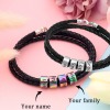 Braided rope bracelet with beads