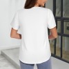 Custom Personalized V-Neck Button Short Sleeve Blouse Tops